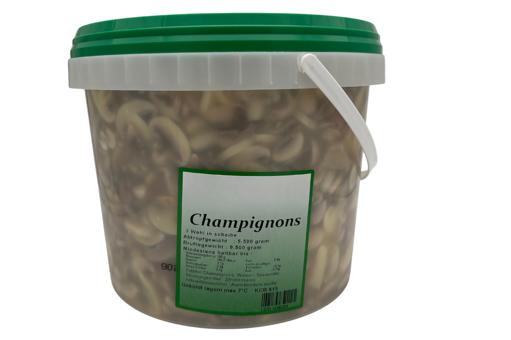 Champignon geschnitten [6kg net/Kübel]