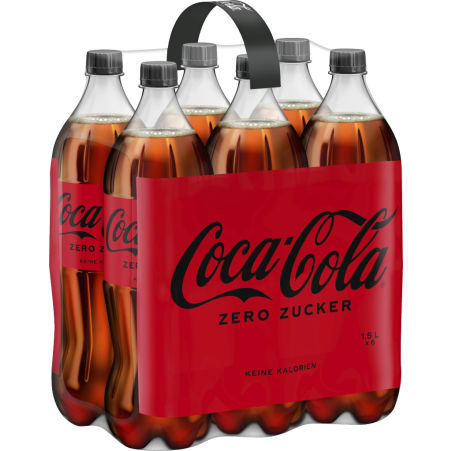 Coca Cola Zero 1,50 l Flasche [6 stück]
