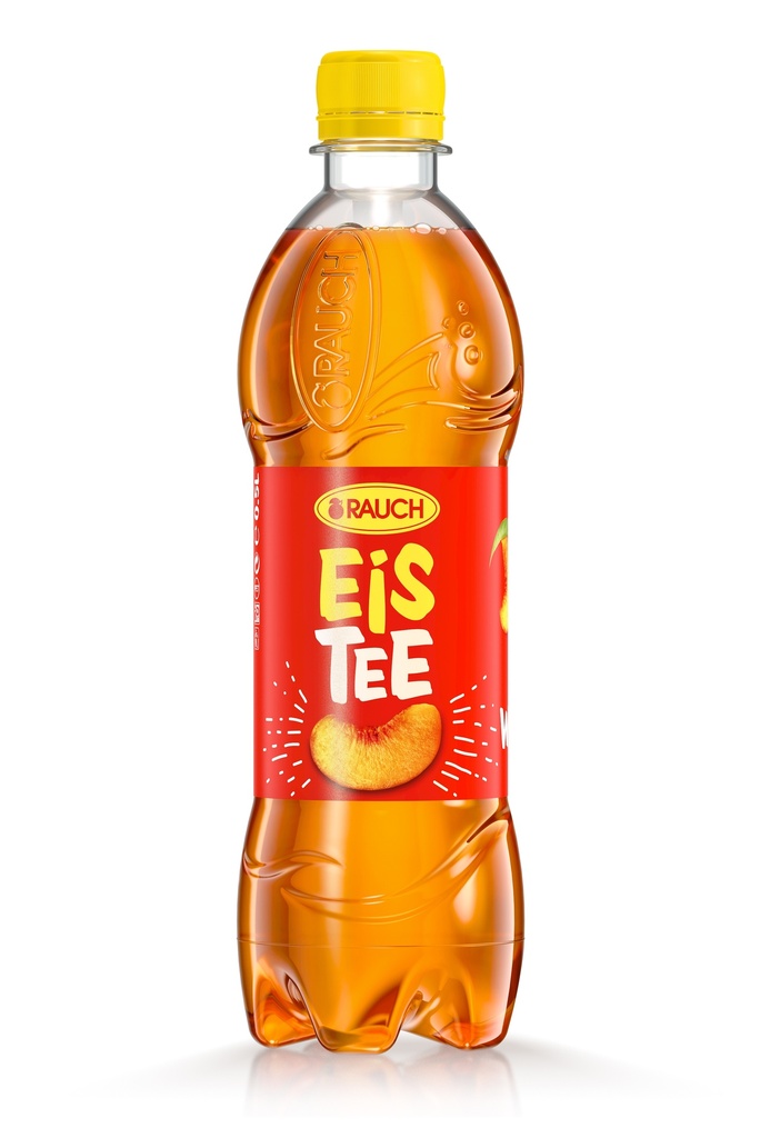 Rauch Eistee Pfirsich 0,50 L Flasche [12 Stück]