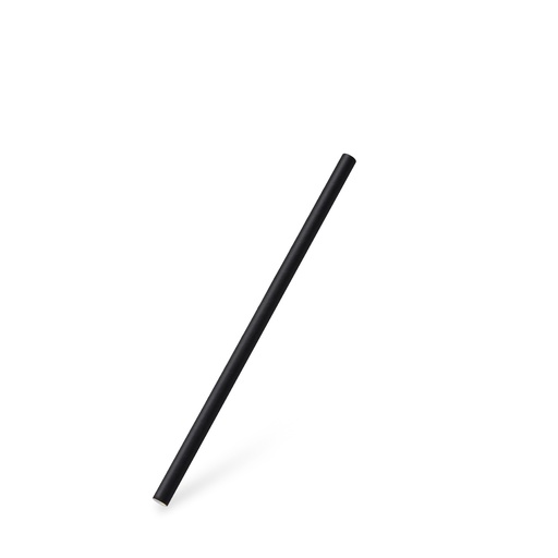 Papiertrinkhalm 20cm schwarz Jumbo Ø8mm [100 Stück]