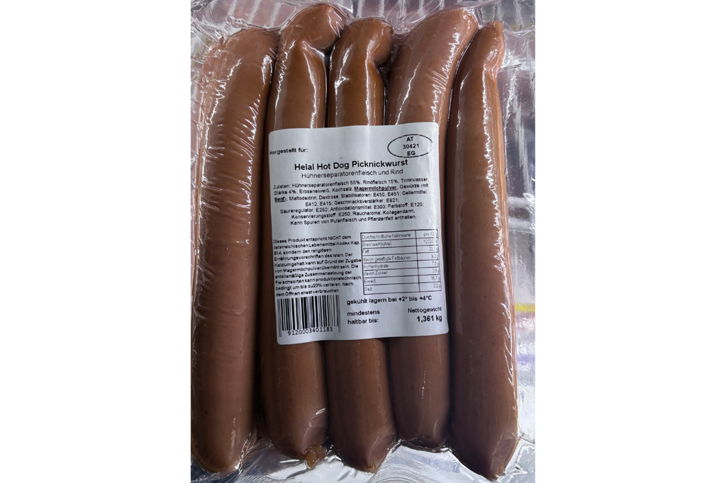 Hot Dog Picknickwurst Helal [ca. 1,2 Kg]