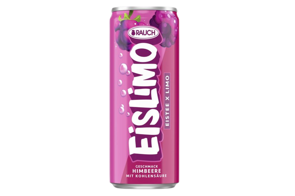 Rauch Eistee EisLimo Himbeere 0,33 L Dose [24 Stück]