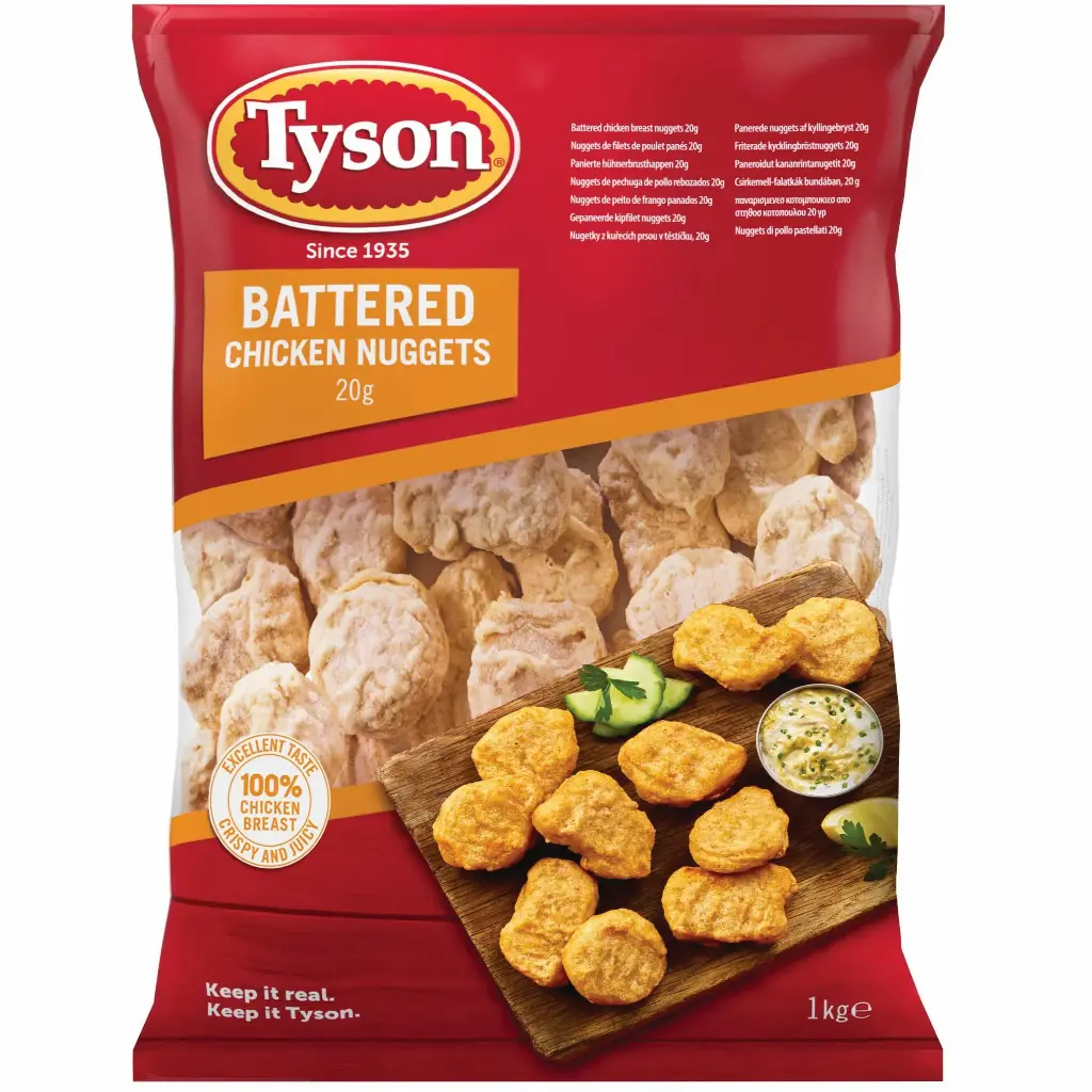 Tyson Battered Hühner Nuggets [1 Kg/Pack]