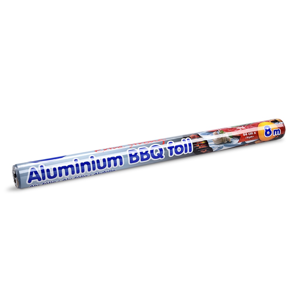 Alufolie, Grillfolie 16μm 44cmx8m einzeln verpackt [1 Stück] 