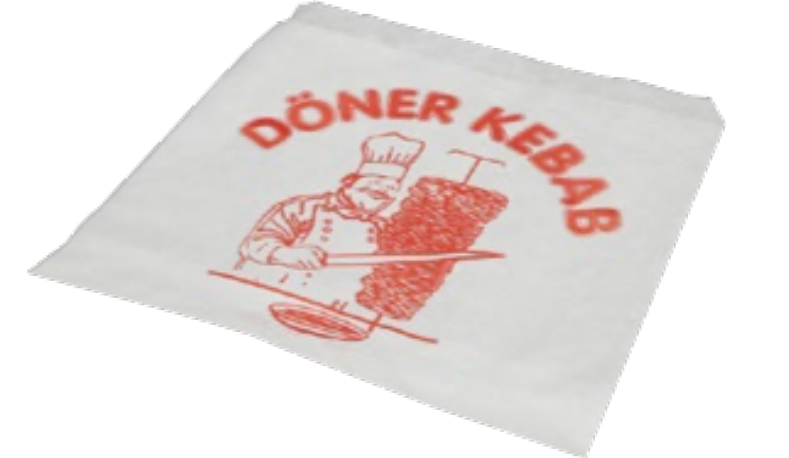 Dönertüte, Kebap tüte 16x16 weiß [2000 Stück]