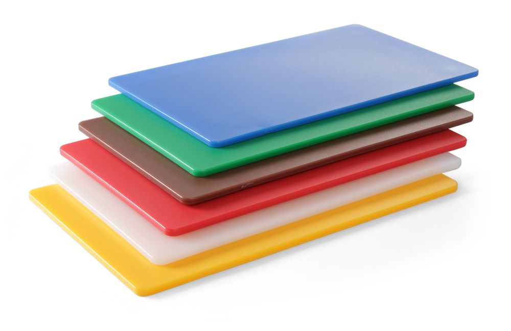 Schneidbretter HACCP GN 1/1 – 6er-Set in verschiedenen Farben, HENDI, 6 Stk., 530x325mm, Rechteckig