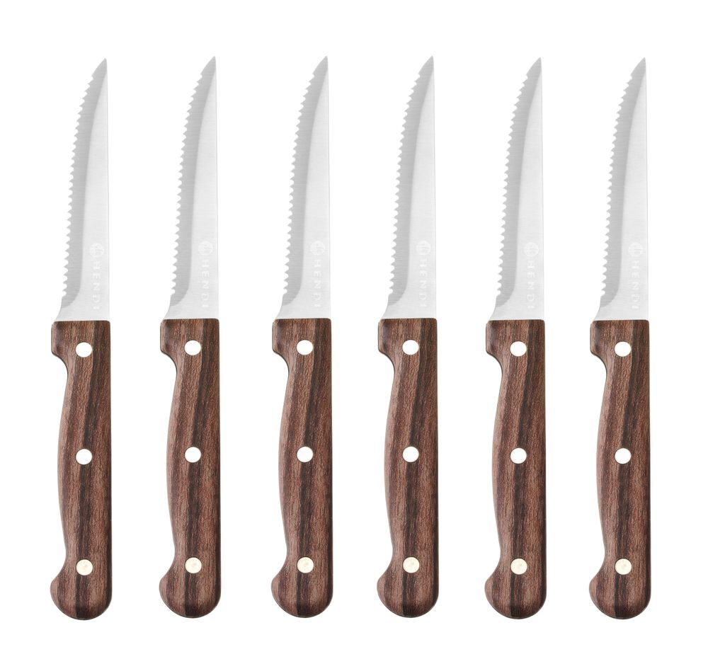 Steakmesser, HENDI, Profi Line, Braun, 6 Stk., (L)210mm