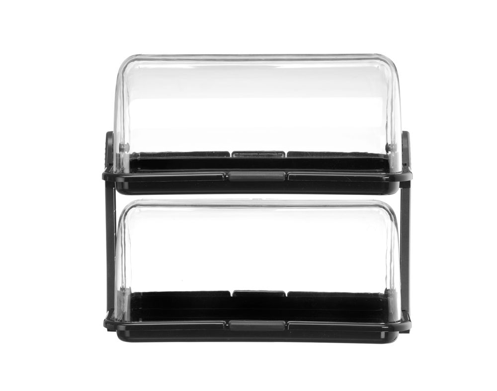 Rolltop-Display, HENDI, Schwarz, 380x260x(H)355mm, Rechteckig