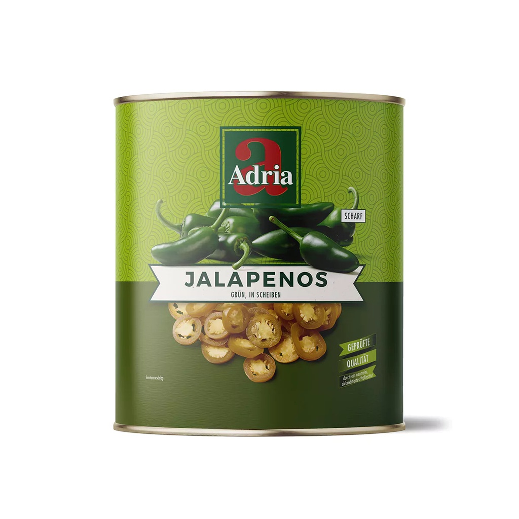Adria Jalapenos Grün scharf Ringe [3/1 Dose]