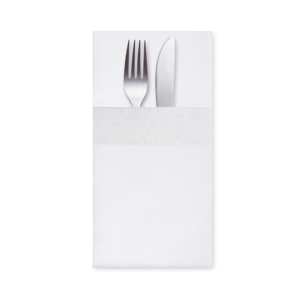 Serviette CutleryStar 3-lagig weiß 40x40cm [200 Stück]