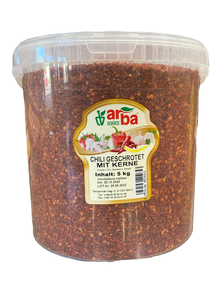 Arba Chili mit Kern Scharf [5 kg/Kübel]
