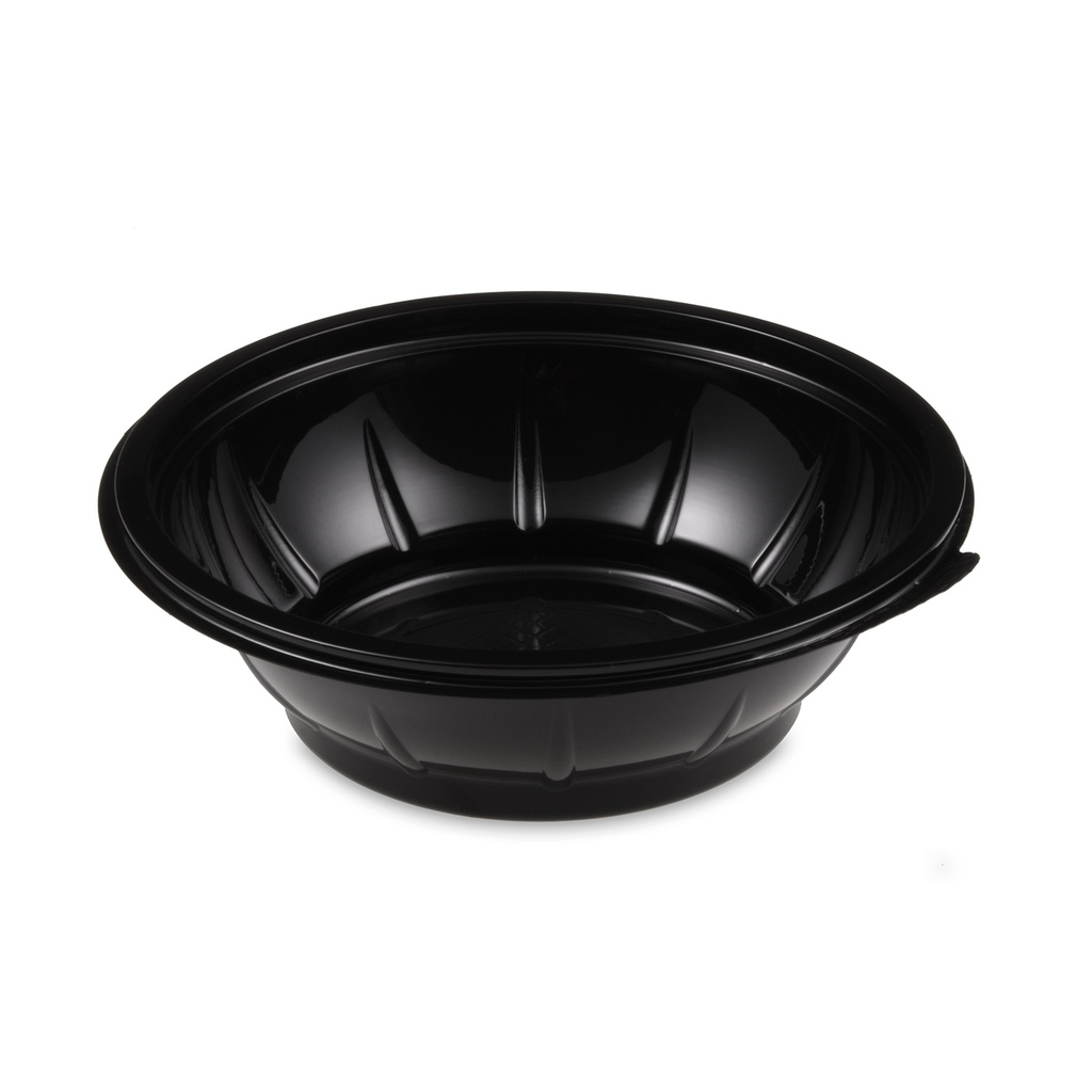 Salatschale schwarz oval mit Deckel 500ml [70 Stück]