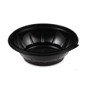 Salatschale schwarz oval mit Deckel 500ml [70 Stück]