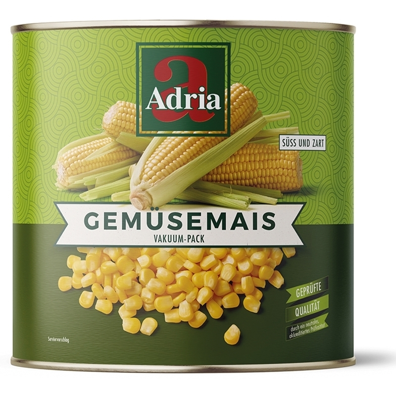 Adria Sweet Gemüsemais, Maiskörner [2650ml/Dose]