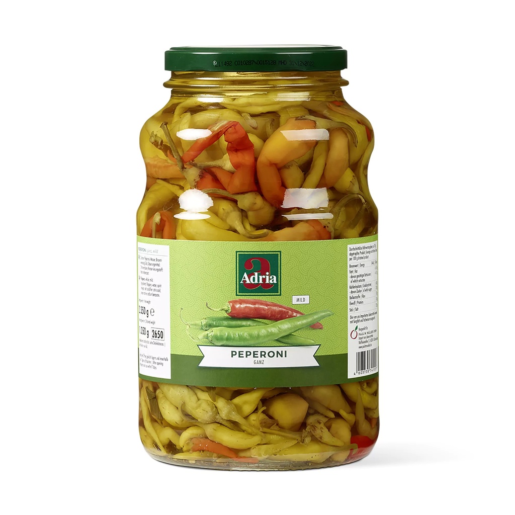 Adria Peperoni Mild Ganz [2650ml/Glas]