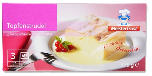 [TF-252] Topfenstrudel gezogen, gebacken, geschnitten [5x190g]