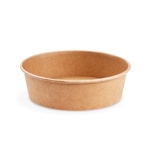 Bowl 1000ml salad bowl (PAP/PE) kraft Ø185mm [50 pieces]
