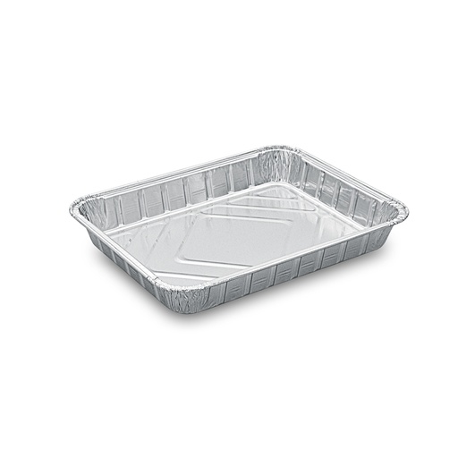 Alubehälter, Menüschale  ungeteilt mit Deckel 227x177x30mm [100 Stück]