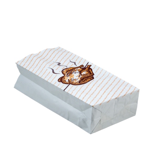 [V-037] Thermo Hähnchenbeutel 10+6x23cm (PAP/ALU) 3-lagig [100 Stück]