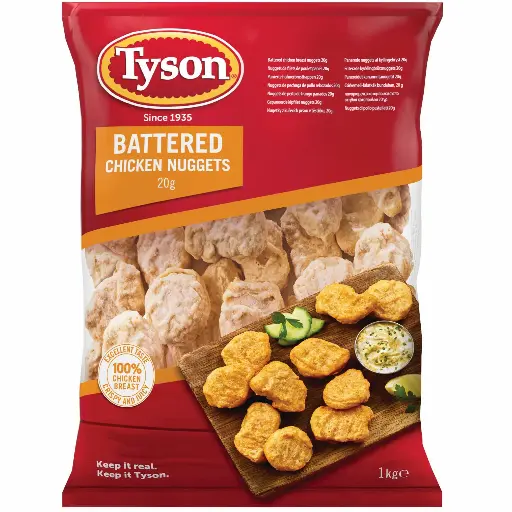 Tyson Battered Hühner Nuggets [1 Kg/Pack]