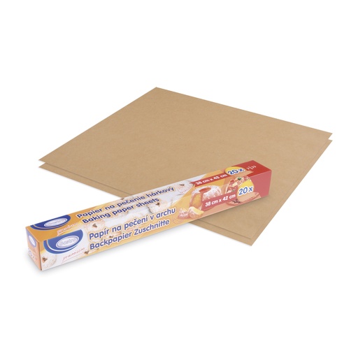 [69300] Backpapier Zuschnitt braun 38x42 cm [20 Stück/Pack]