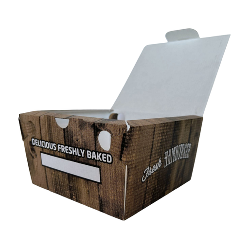 [V-236] Hamburgerbox Kraft-Weiß 150x150x95 [100 Stück/Pack]