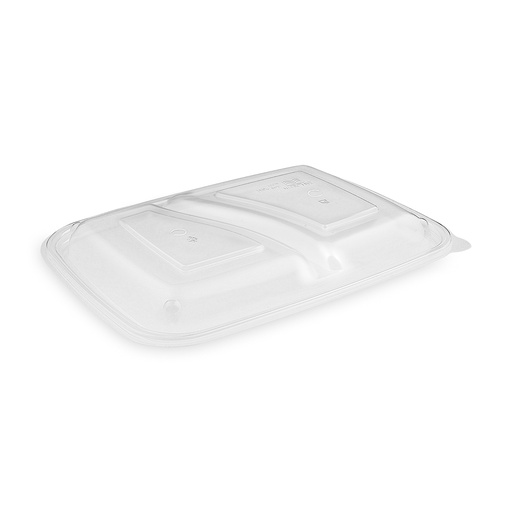 [V-199] Domdeckel (PP) klar für 2-geteilt menübox mikrowellenschale 250x185x19mm [50 Stück]