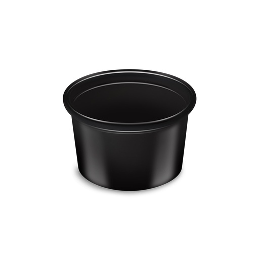 [PP333] Dressingbecher (PP) schwarz Ø46mm 30ml [50 Stück]