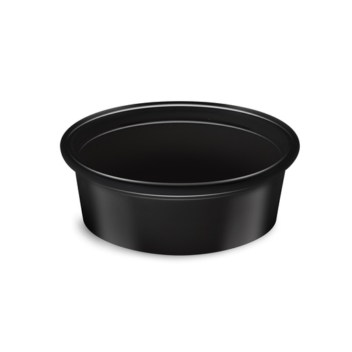 Dressingbecher (PP) schwarz Ø70mm [50 Stk]