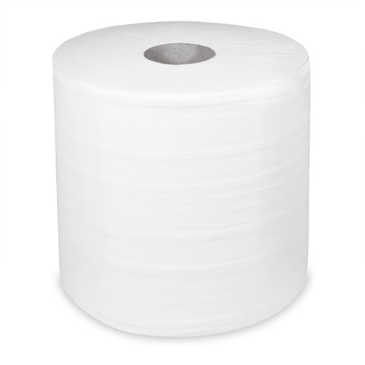 [H-0013] Industrie Putztuchrolle (PAP) 2 lagig weiß Ø27cm 24cmx304m [2 Stück]