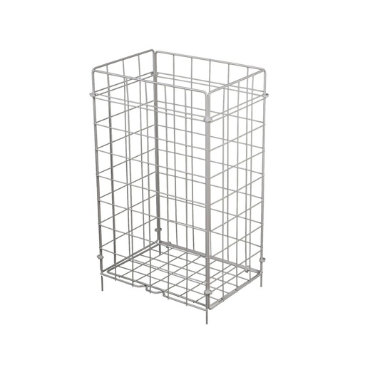 [H-0050] Papierkorb, Gitterabfallkorb, Abfallbehälter aus Metall faltbar weiß 50L [1 Stück]