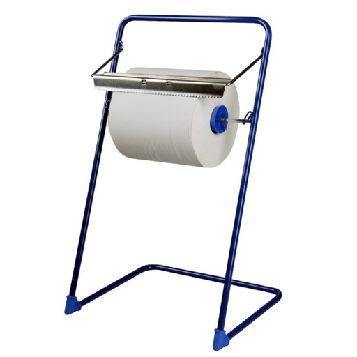 [H-0022] Putztuchabroller aus Metall Bodenständer blau [1 Stück]