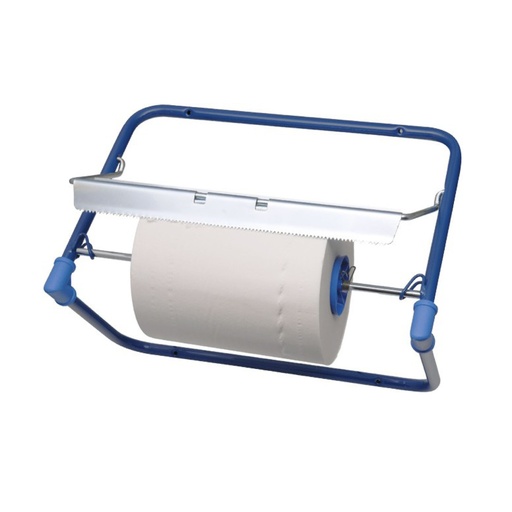 [H-0023] Putztuchabroller aus Metall für Wandmontage blau [1 Stk]