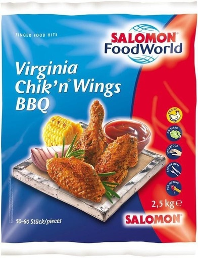 Salomon Virginia Chikin Wings BBQ [2,5 Kg/Sack, 10kg/Karton]
