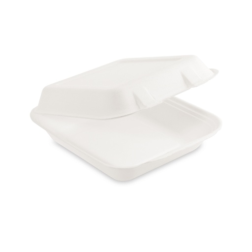 Menübox Zuckerrohr Bagasse ungeteilt 222x200x67mm [50 Stück]