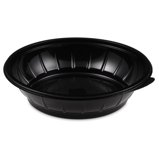 [V-293] Salatschale (rPET) schwarz Ø230mm 1000ml [50 Stück]