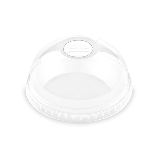 [V-115] Domdeckel (rPET) mit Öffnung klar Ø95mm [50 Stück]