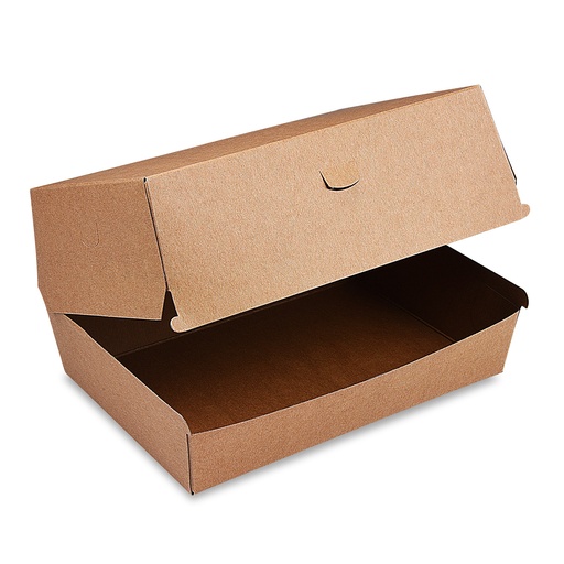 [V-238] Hamburgerbox Plus fettdicht kraft 19.5x13.5x10cm [50 Stück]