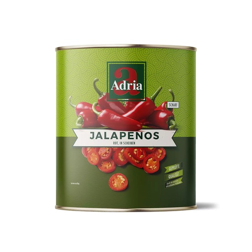 [L-020] Adria Jalapenos rot scharf Ringe [3/1 Dose]