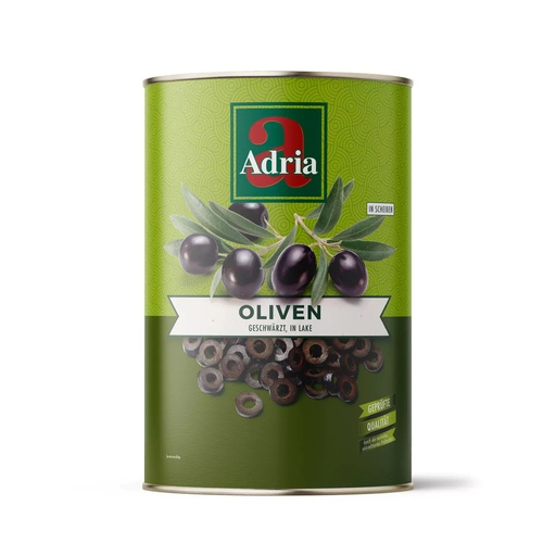 [L-008] ADRIA Oliven schwarz in Scheiben [4250ml/Dose]