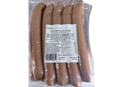 [L-165] Käsekrainer Rinder Grill Wurst mit Käse [ca. 1,3 kg]