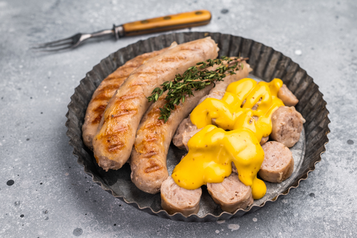[L-165] Käsekrainer Rinder Grill Wurst mit Käse Halal [ca. 1,3 Kg/Packung]