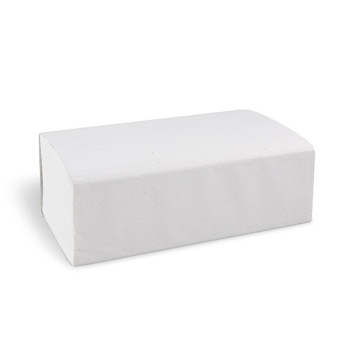 [H-0016] Papier Falthandtuch Z falz 2-lagig weiß 23x23cm [3200 Stück]