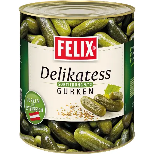 [L-055] Felix Delikatess Gurken 9-12cm [10 Liter/ Dose]